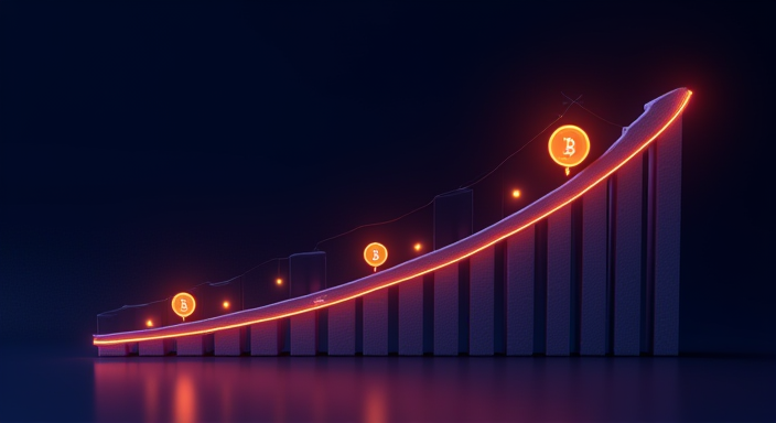 Bitcoin Hyper 长期价值的核心指标 Canonical Bridge 锁定 BTC 数量随时间增长曲线示意